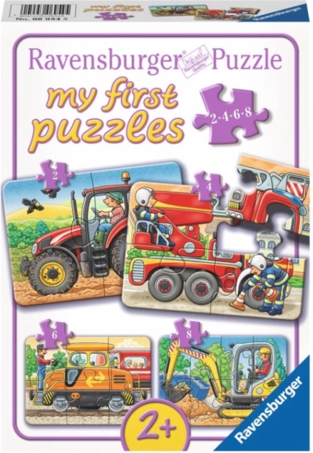 Ravensburger moje pierwsze puzzle Pojazdy 4w1 (2, 4, 6, 8 elementów)