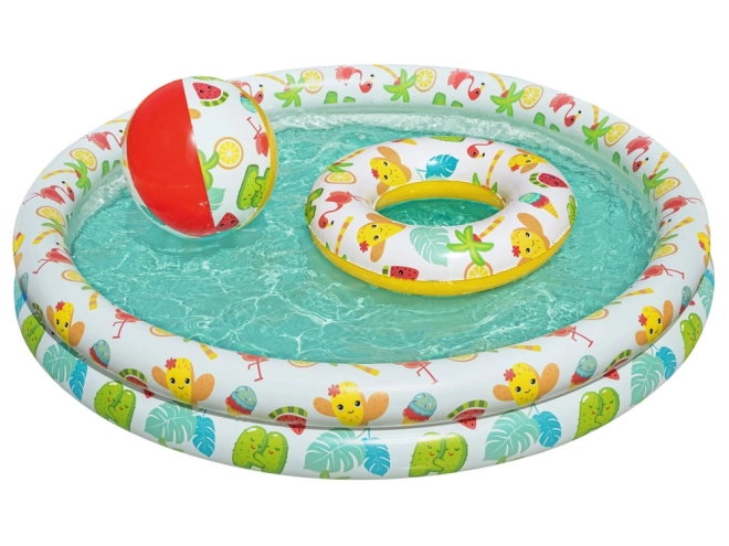 Bestway zestaw basen piłka krąg brodzik 122cm