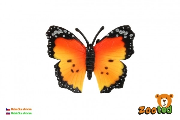 Motyl Monarcha afrykański (babočka) plastik 7cm w torebce