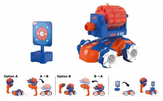 Nerf Blaster Auto z Blasterem i Tarczą