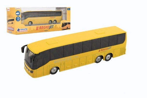 Autobus RegioJet metalowy/plastikowy 18,5cm na ściąganym mechanizmie w pudełku