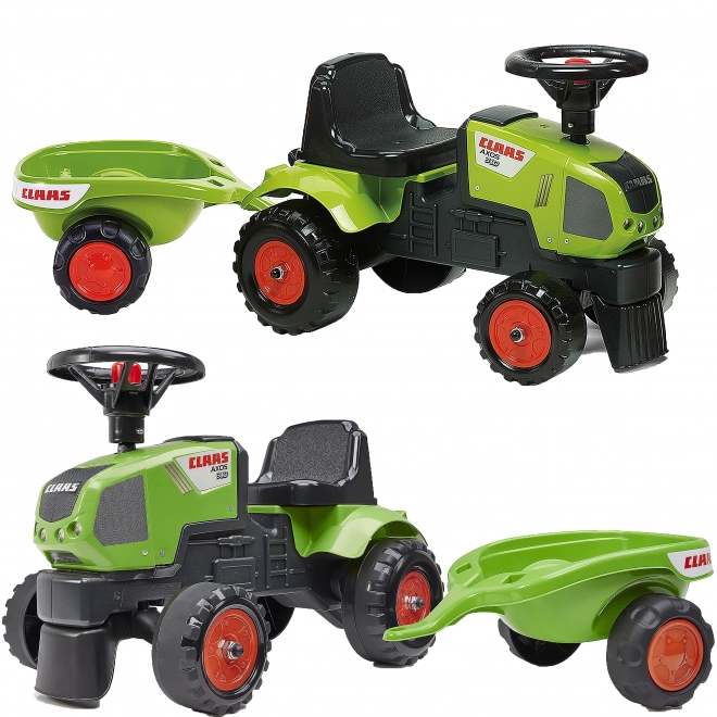 Odpychacz - traktor Claas z kierownicą i przyczepą