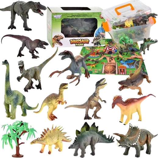 Woopie zestaw park dinozaurów – figurki z matą i akcesoriami, 23 szt.