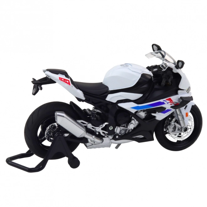 Sportowy metalowy model motocykla 1:12 biały