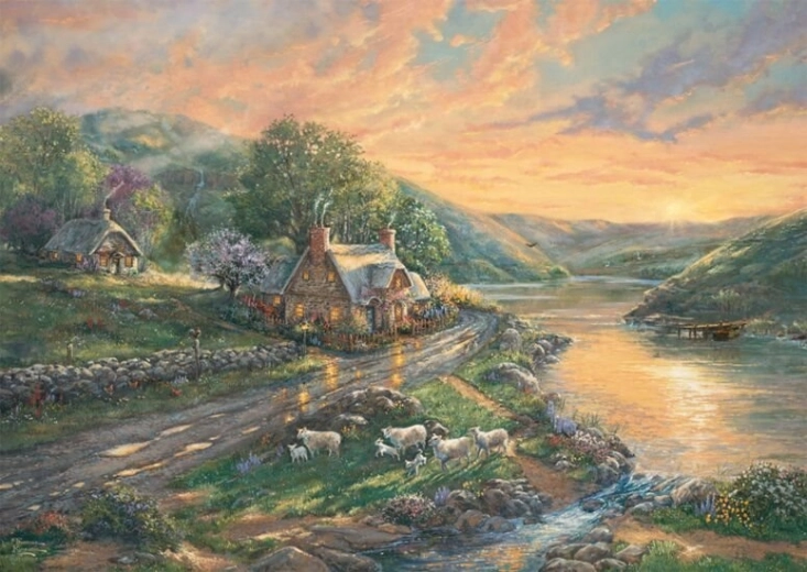 Puzzle Świt w Emerald Valley 1000 elementów SCHMIDT