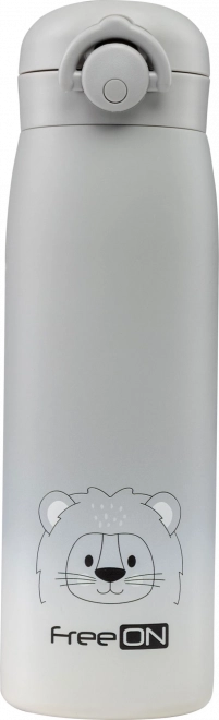 FreeON dziecięcy termos ze stali nierdzewnej 480 ml - Szary