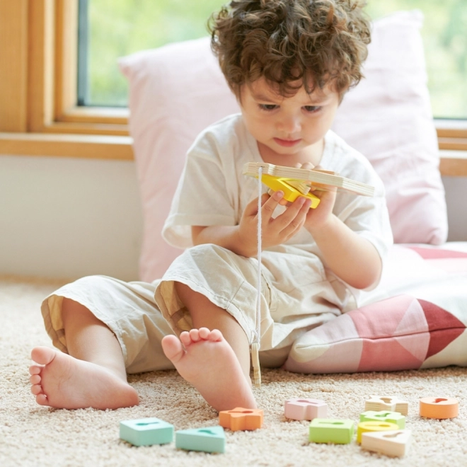 Classic World Montessori drewniane nawlekanie klucze i drzwi 11 szt.