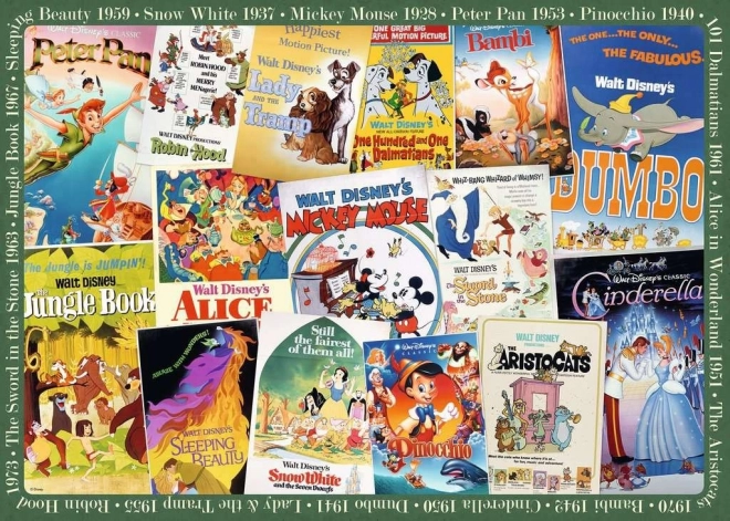Puzzle Disney Vintage Filmowe Plakaty 1000 sztuk Ravensburger