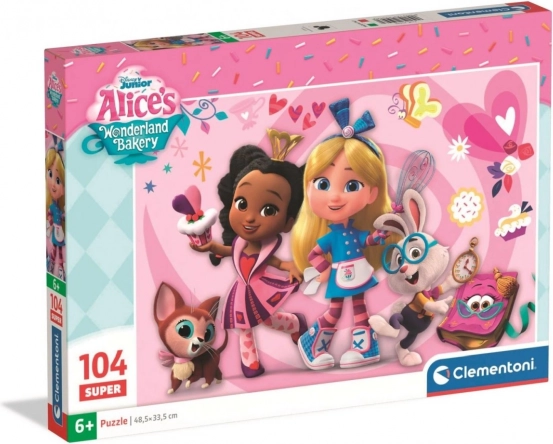 puzzle dla dzieci 104 elementy Clementoni Disney Alice's Wonderland Bakery