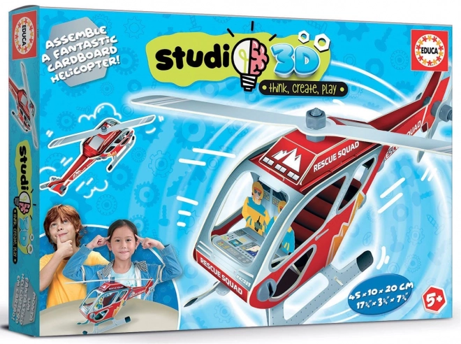 EDUCA Studio model 3D Śmigłowiec Ratunkowy