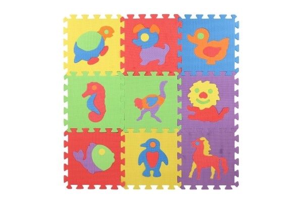 Piankowe puzzle Zwierzęta 29x29x1cm 10szt w folii