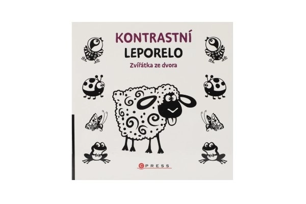 Książeczka Kontrastowe leporello Zwierzątka z podwórka 15,5x15cm 0m+