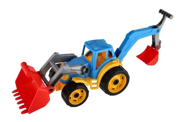 Traktor z łyżką i koparką