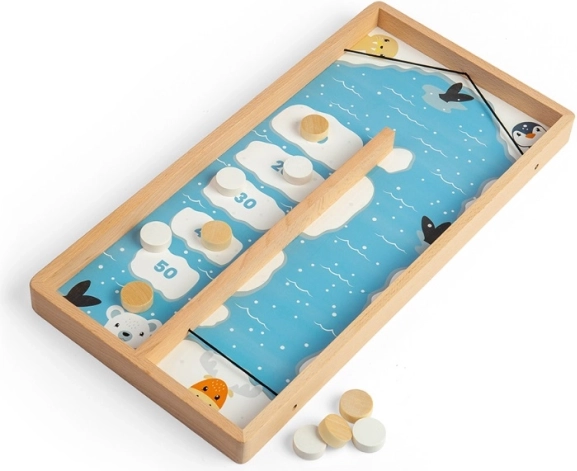 Bigjigs Toys drewniana gra z krążkami na lodzie