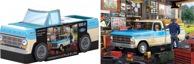 Puzzle w metalowym pudełku Pickup Truck 550 elementów