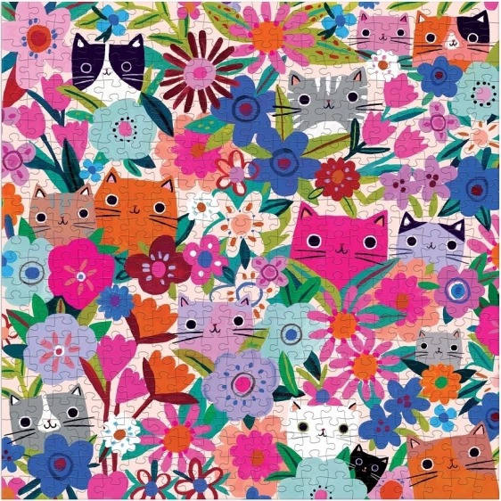 Puzzle Koty w Kwiatach 500 elementów