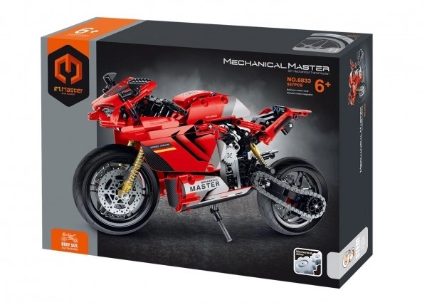 Klocki IamMaster motocykl plastikowe 557 elementów w pudełku 31x23x6,5cm