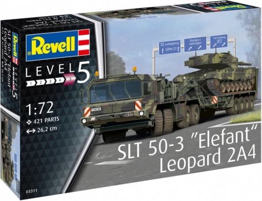 Plastikowy model SLT 50-3 Elefant + Leopard 2A4