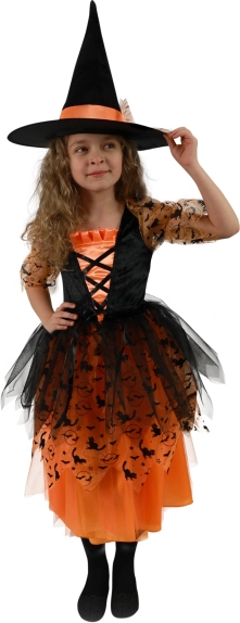 Dziecięcy kostium wiedźmy na Halloween dla dziewczynek