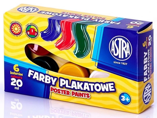 Farby temperowe Astra 6 x 20 ml