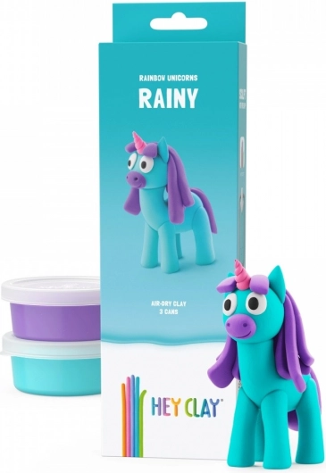 Masa Hey Clay Jednorożce 3 opakowania, Rainy