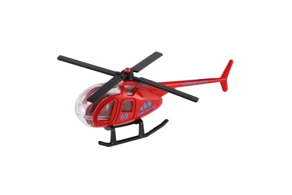 Metalowy i plastikowy helikopter dla dzieci 10 cm