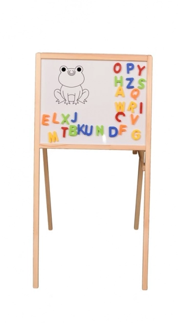 Dwustronna tablica magnetyczna dla dzieci z akcesoriami
