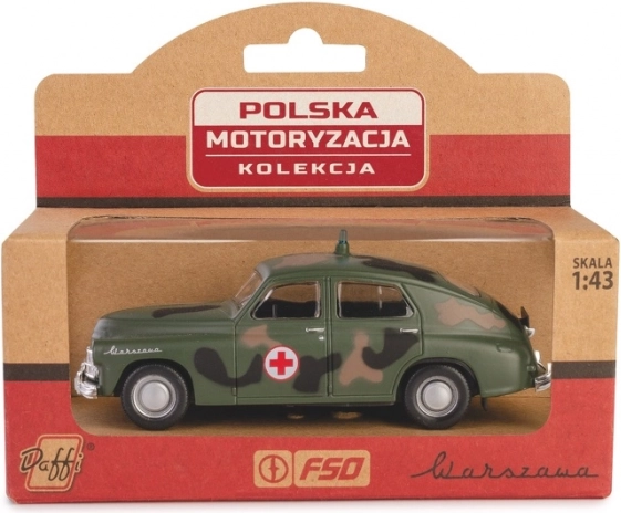 Pojazd PRL Warszawa M20 Wojskowy ambulans