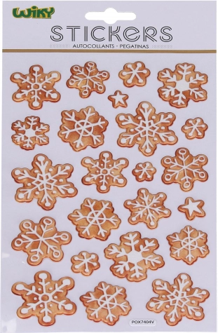 Naklejki POP UP śnieżynki 25 × 14,5 cm świąteczne