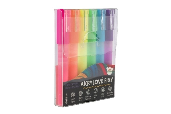 Fluorescencyjne markery akrylowe na różne powierzchnie 6 szt.