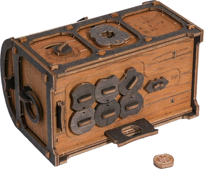 Escape Room Truhla z Skarbem drewniane 3D puzzle
