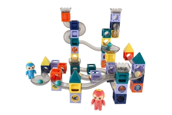 Magnetyczna kulodrom z figurkami plastowymi 102 elementy w pudełku 49x35x9cm