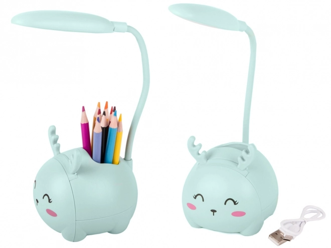 Dziecięca nocna lampka LED z ładowaniem USB i organizerem