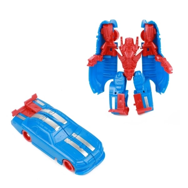 Transformer auto/robot plastik 10 cm mix kolorów w plastikowym pudełku 5x10,5 cm