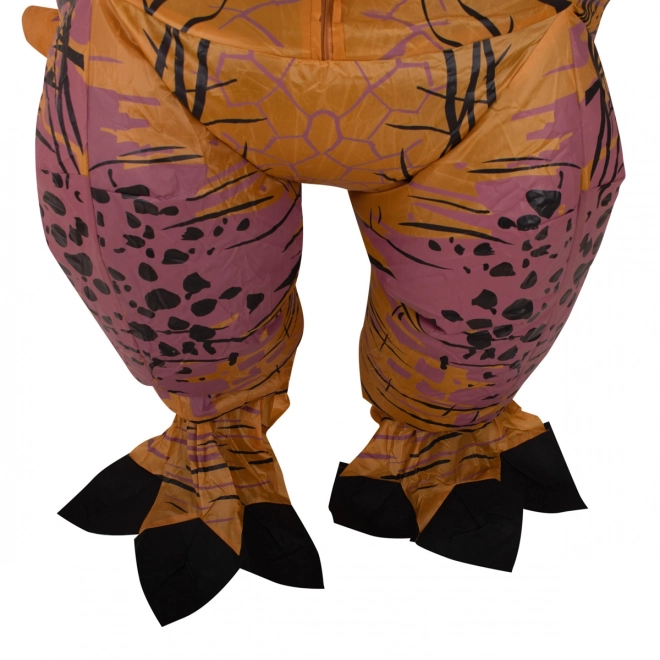 Kostium dmuchany dinozaur T-REX brązowy