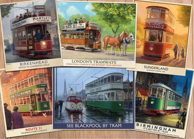 Puzzle historyczne tramwaje 1000 elementów