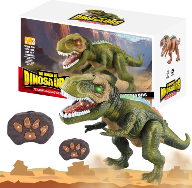 Zdalnie sterowany Dino T‑Rex ze światłami i dźwiękami