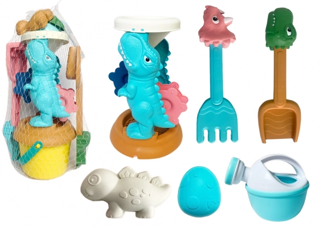 Zestaw zabawek do piasku Młynek Sand Wiaderko Formy Dinozaury