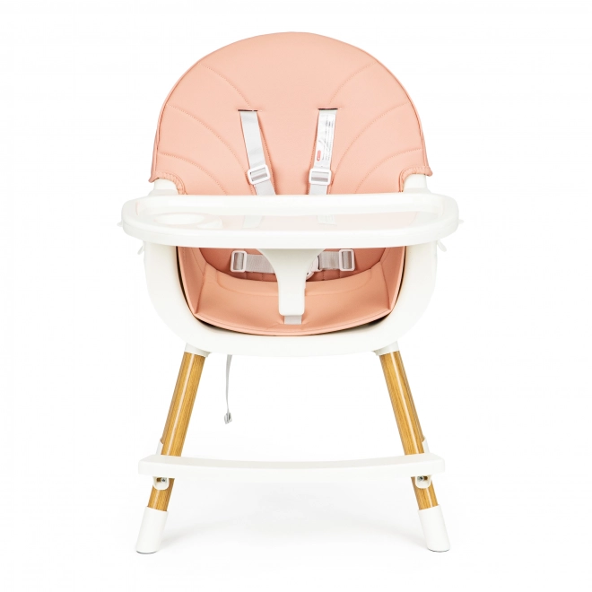 Ecotoys Krzesełko do karmienia 2w1 Różowe