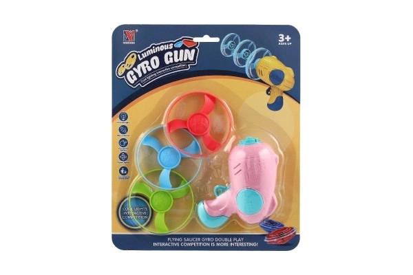 Wyrzutka 3szt. + pistolet starter plast 4 kolory na karcie 21,5x26x6cm