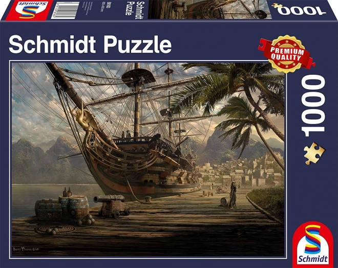 Puzzle Statek w Porcie 1000 Elementów