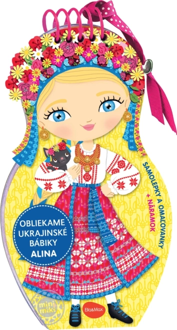 Ubieramy ukraińskie laleczki Alina – kolorowanki i naklejki