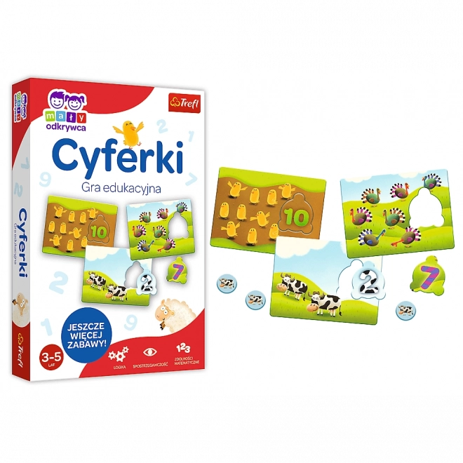 Edukacyjna gra Cyfry z serii Mały Odkrywca Trefl