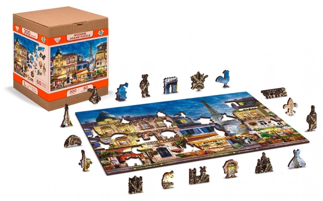 Drewniane puzzle Śniadanie w Paryżu 2w1