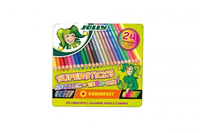Kredki Supersticks 24 kolorów w tym metalicznych i neonowych