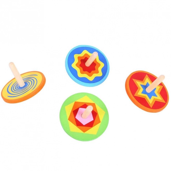 Bigjigs Toys Drewniana kolorowa bączek 1 szt.