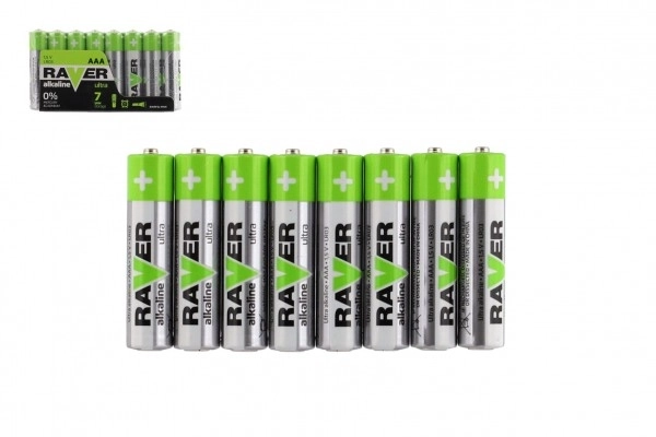 Baterie RAVER LR03/AAA 1,5 V alkaliczne ultra 8 sztuk w folii