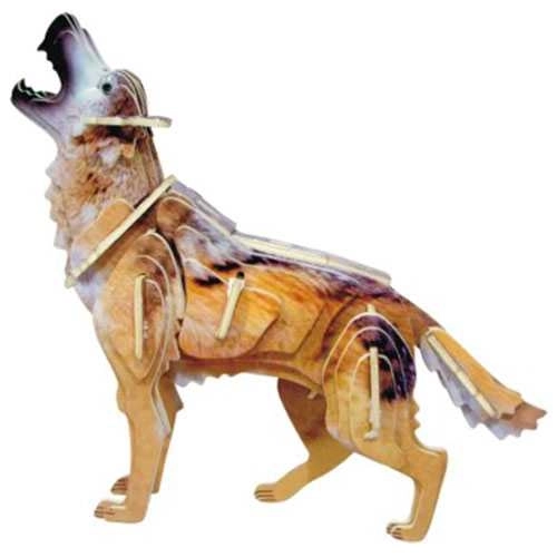 Woodcraft Drewniane 3D puzzle Wilk