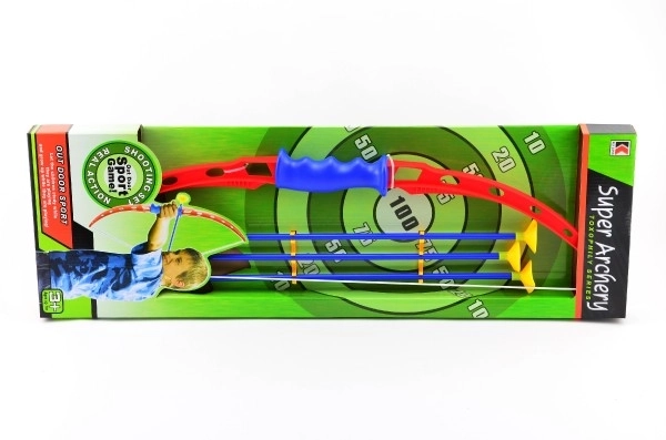 Łuk i strzały 3 szt. plastik 71cm w pudełku