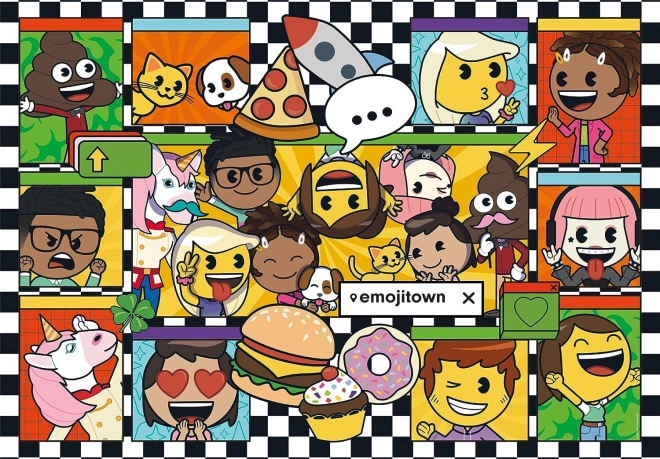 Puzzle Emoji Town 180 elementów CLEMENTONI